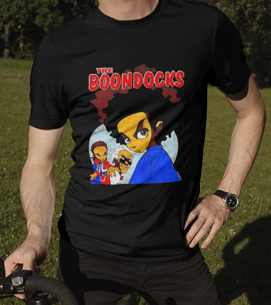 The Boondocks Animated Series Characters Huey Riley Grandad T-Shirt