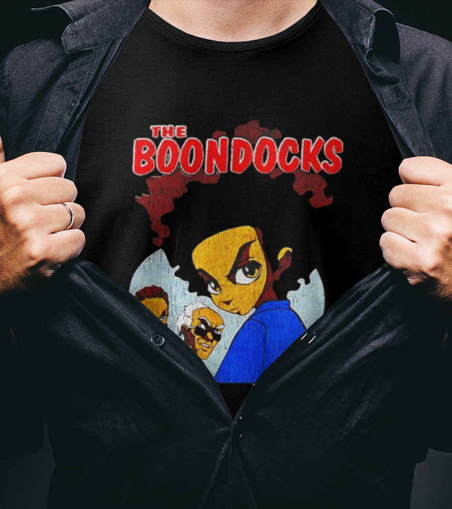 The Boondocks Animated Series Characters Huey Riley Grandad T-Shirt