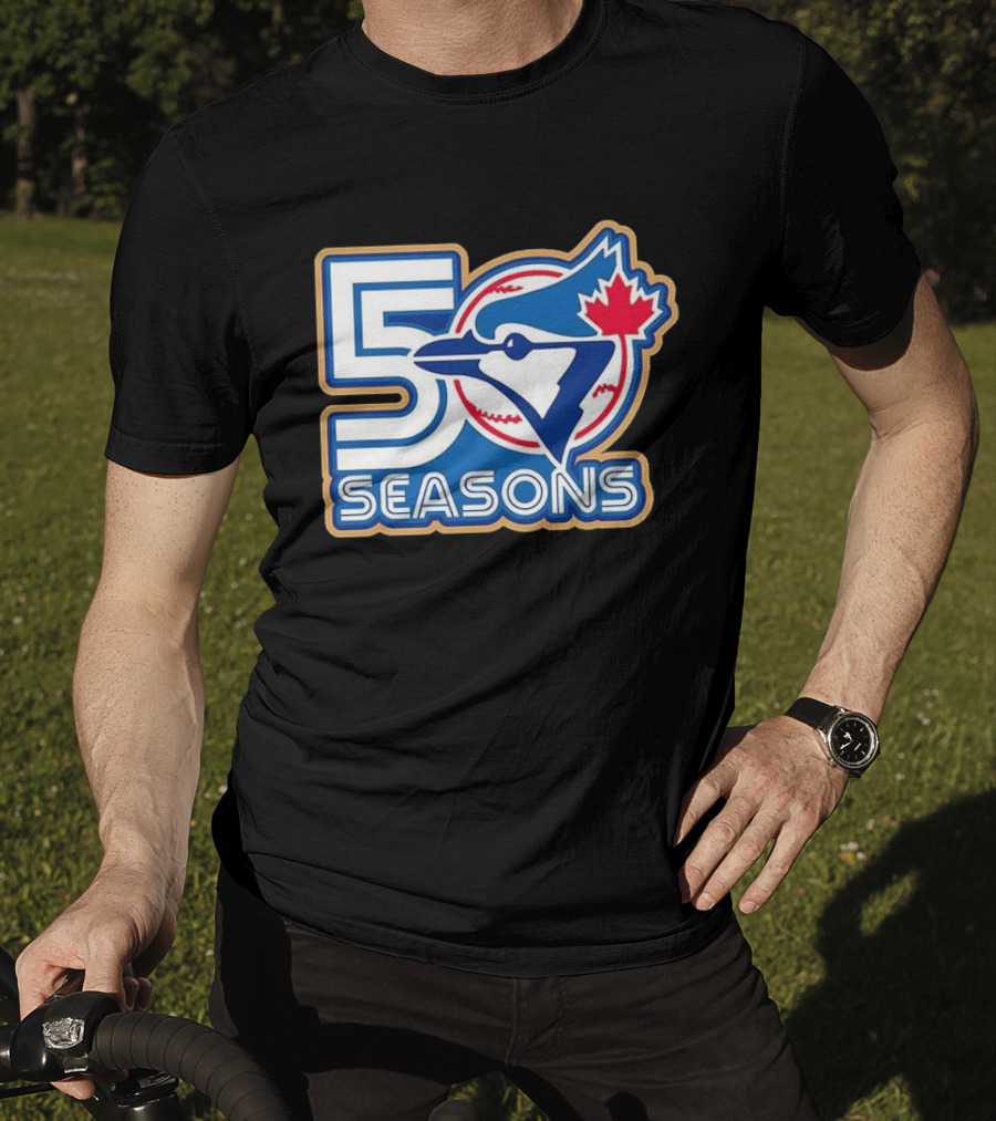 Toronto Blue Jays 50 Seasons Baseball Anniversary Celebration T-Shirt