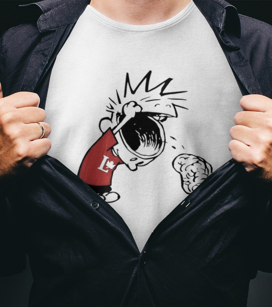 Calvin Hobbes Political Satire Cartoon Liberal Theme Peanuts T-Shirt