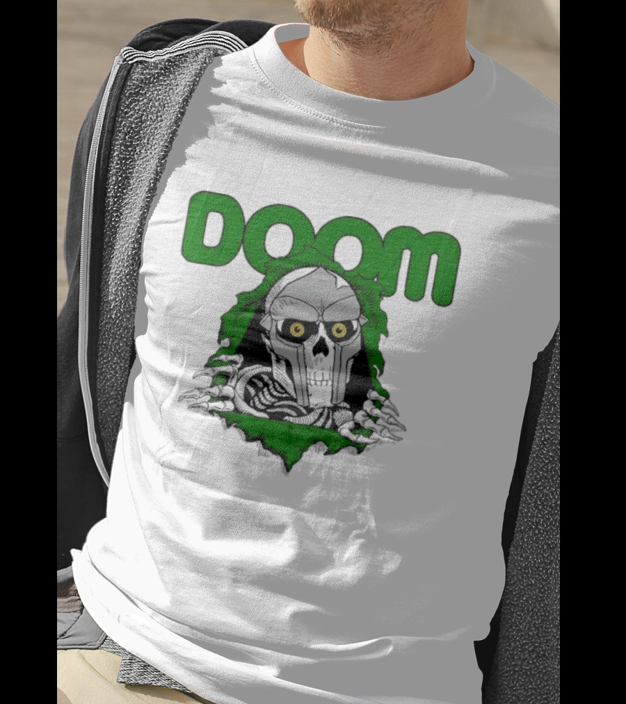 DOOM Skeleton Mask And Bones T-Shirt