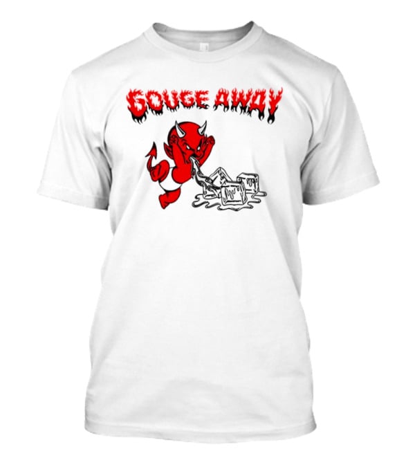 Gouge Away Red Devil Smashing Ice Cubes T-Shirt