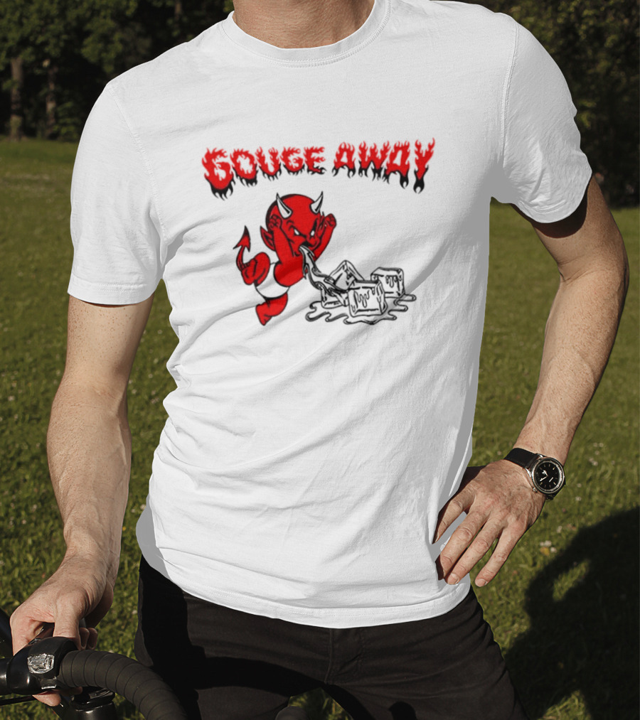 Gouge Away Red Devil Smashing Ice Cubes T-Shirt