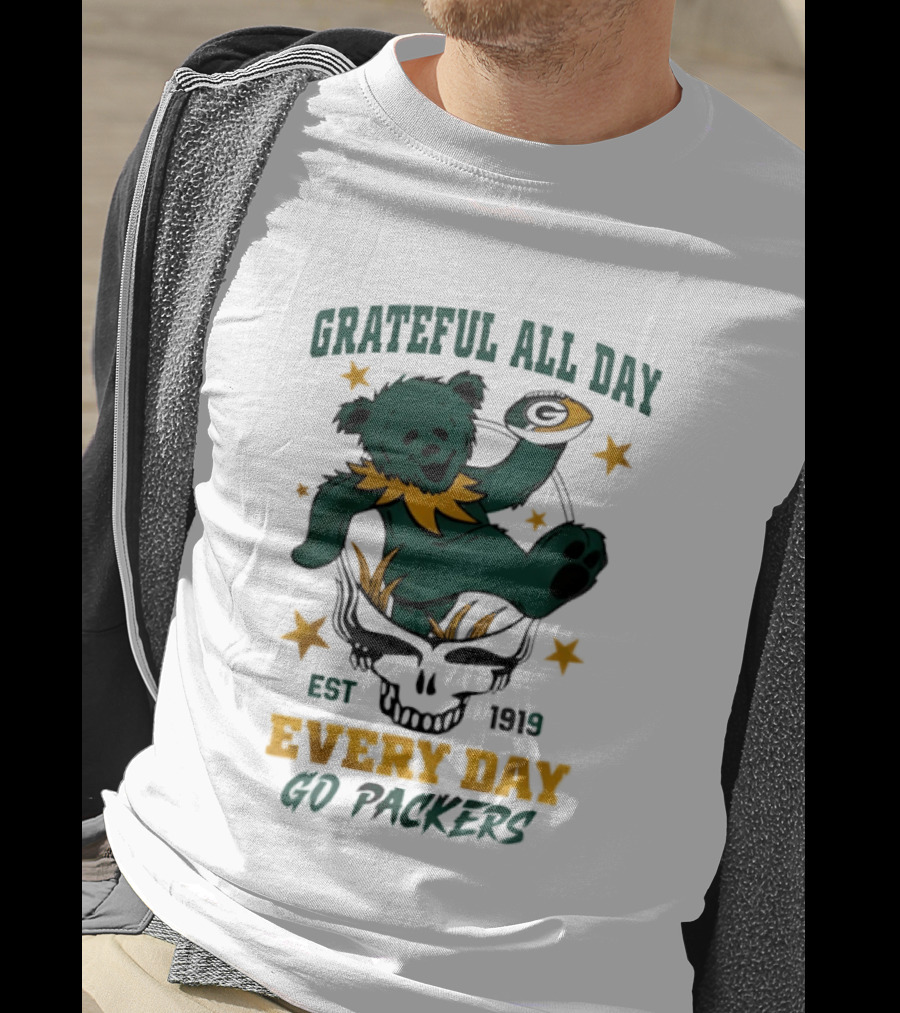 Grateful All Day Every Day Go Packers Est 1919 T-Shirt