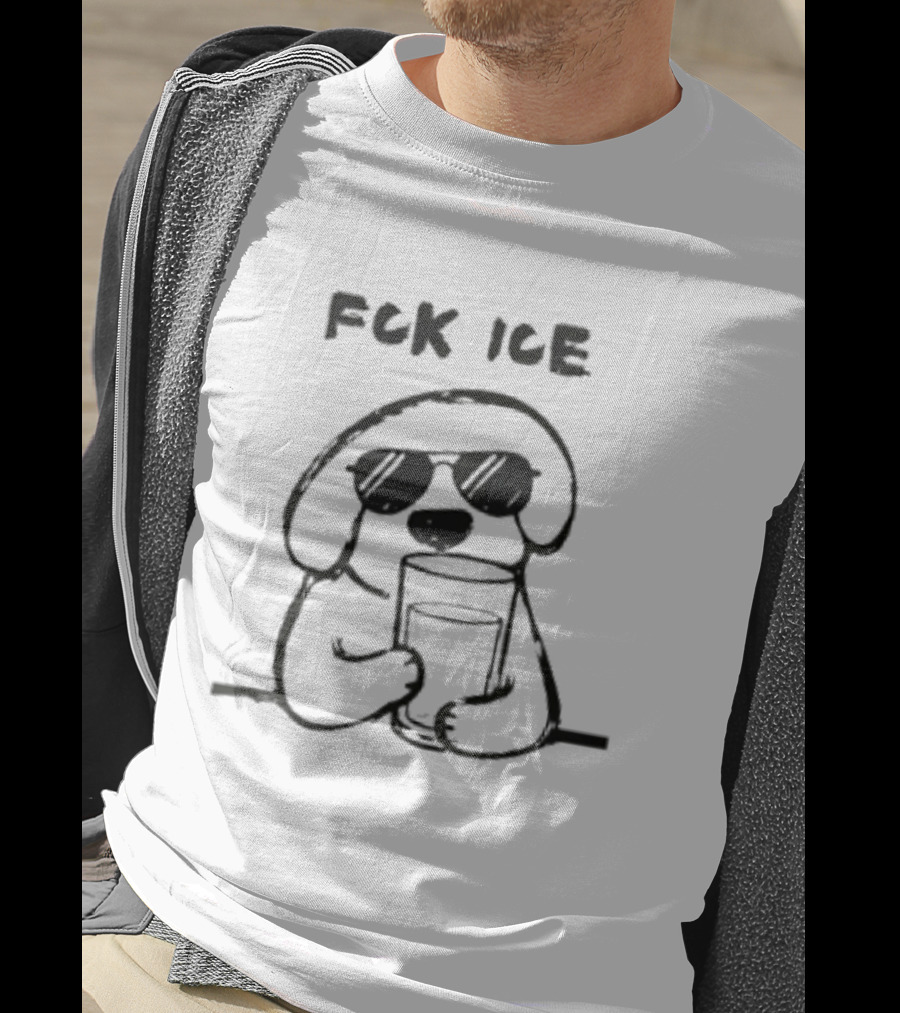 Trending Anti Ice Dog FCK ICE Cool Sunglasses T-Shirt