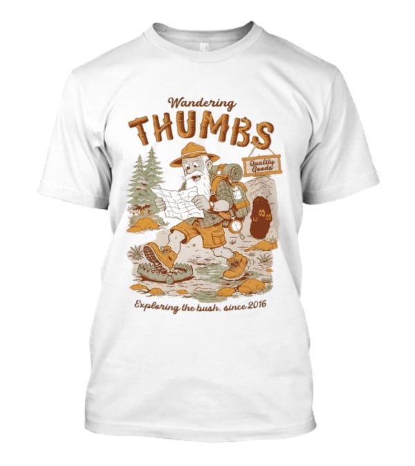 Wandering Thumbs Exploring The Bush Cowboy Bear Camping Since 2016 T-Shirt