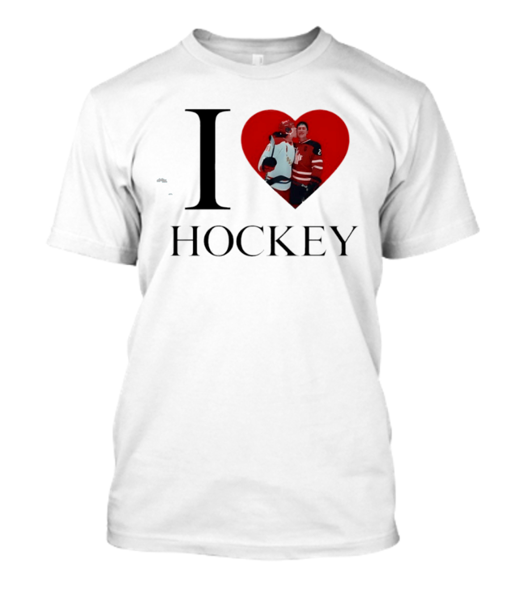 Williams & Storrie I Love Hockey Players Red Heart T-Shirt
