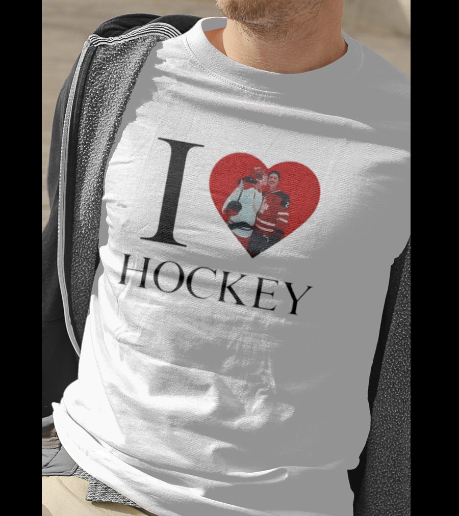 Williams & Storrie I Love Hockey Players Red Heart T-Shirt