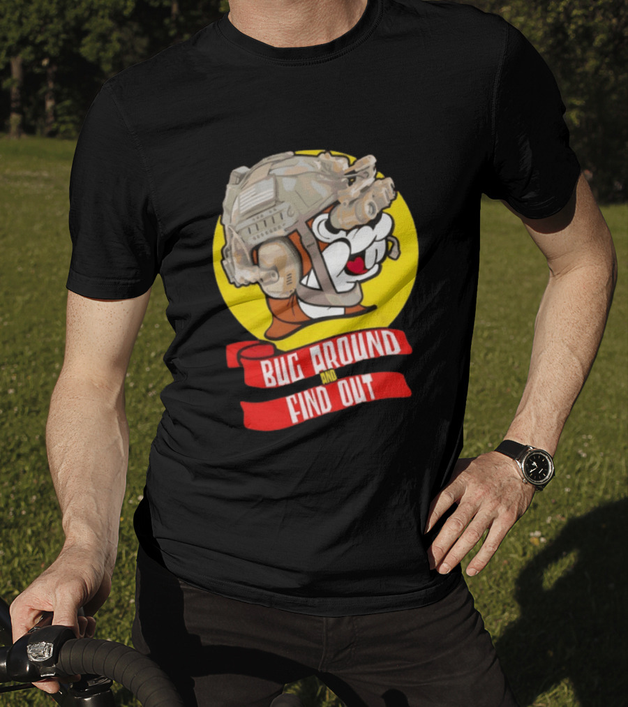 Beaver Army Bug Around And Find Out Helmet Cartoon Fandom T-Shirt