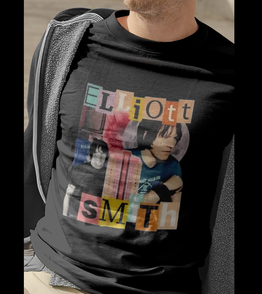 Elliott Smith Past And Present Music Lover College Aesthetic T-Shirt