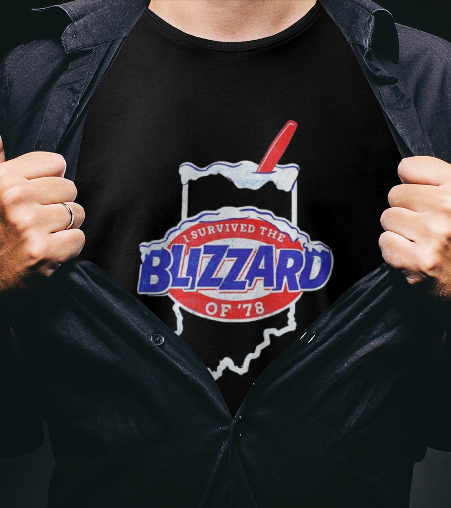 I Survived The Blizzard Of '78 Indiana Snow Shovel T-Shirt