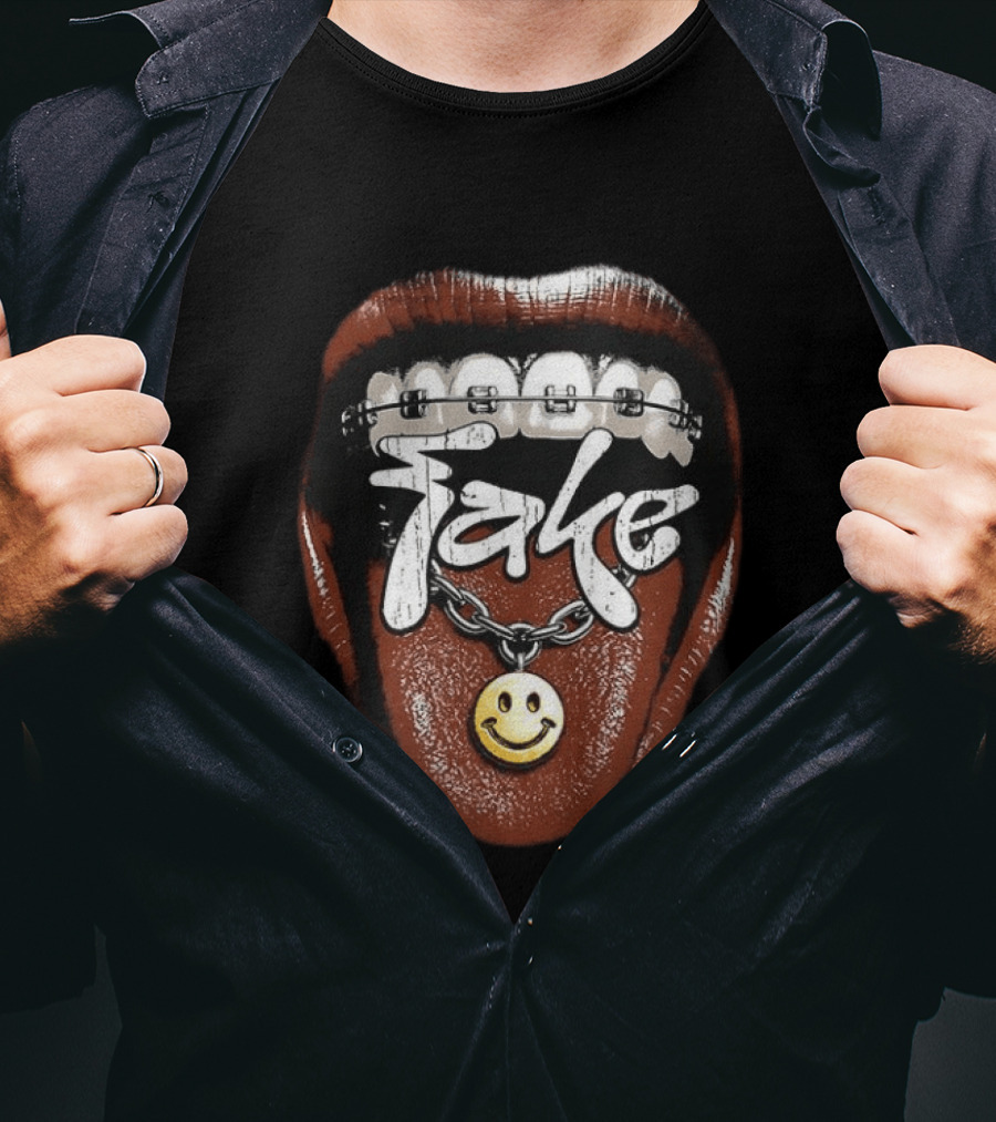 Fake Smile Braces Mouth Gothic Dark Grunge Aesthetic T-Shirt