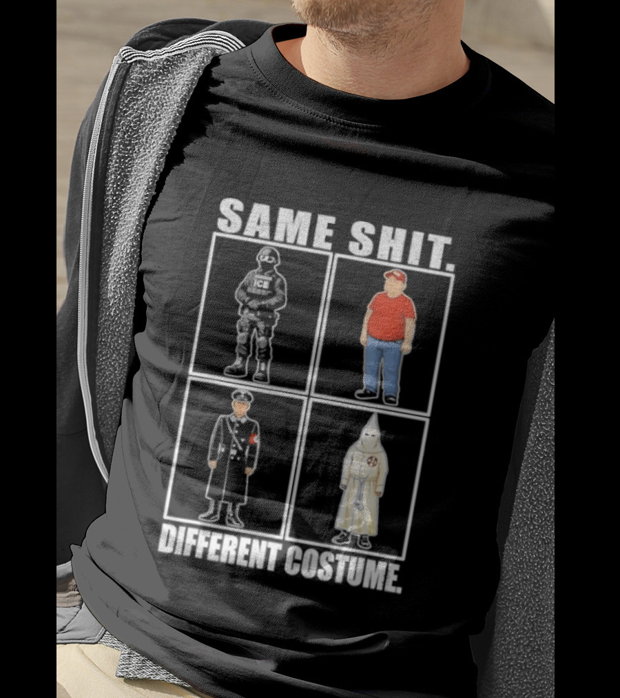 Same Shit Different Costume Soldier Red Hat Uniform White Robe Meme T-Shirt