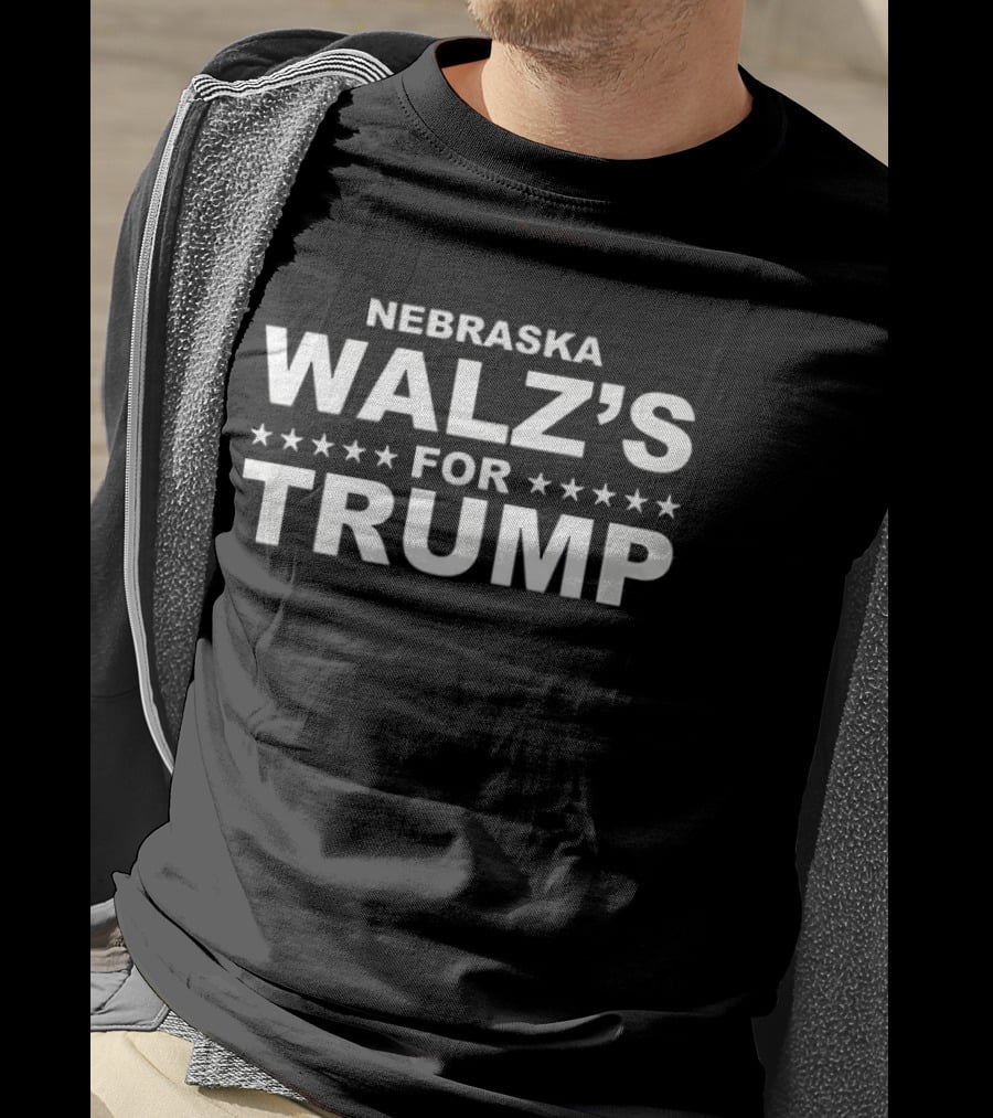 Nebraska Walz's Supporting Trump With Stars T-Shirt