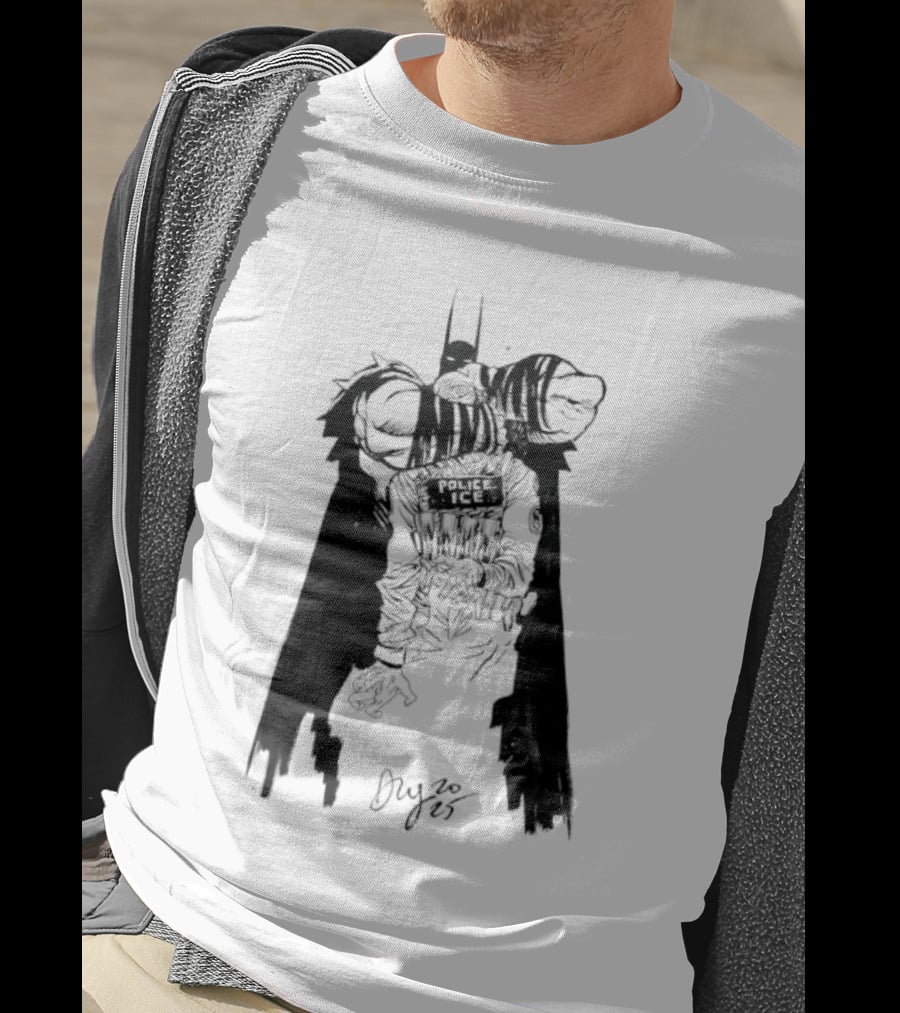 Absolute Batman Police ICE Joker Batman Sketch T-Shirt