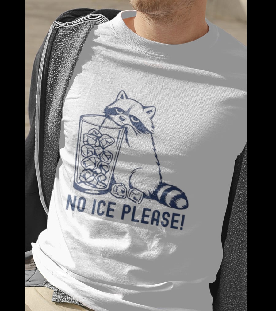 Raccoon Illustration No Ice Please T-Shirt