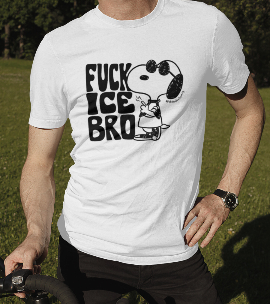 Snoopy Protest Statement ICE Bro T-Shirt