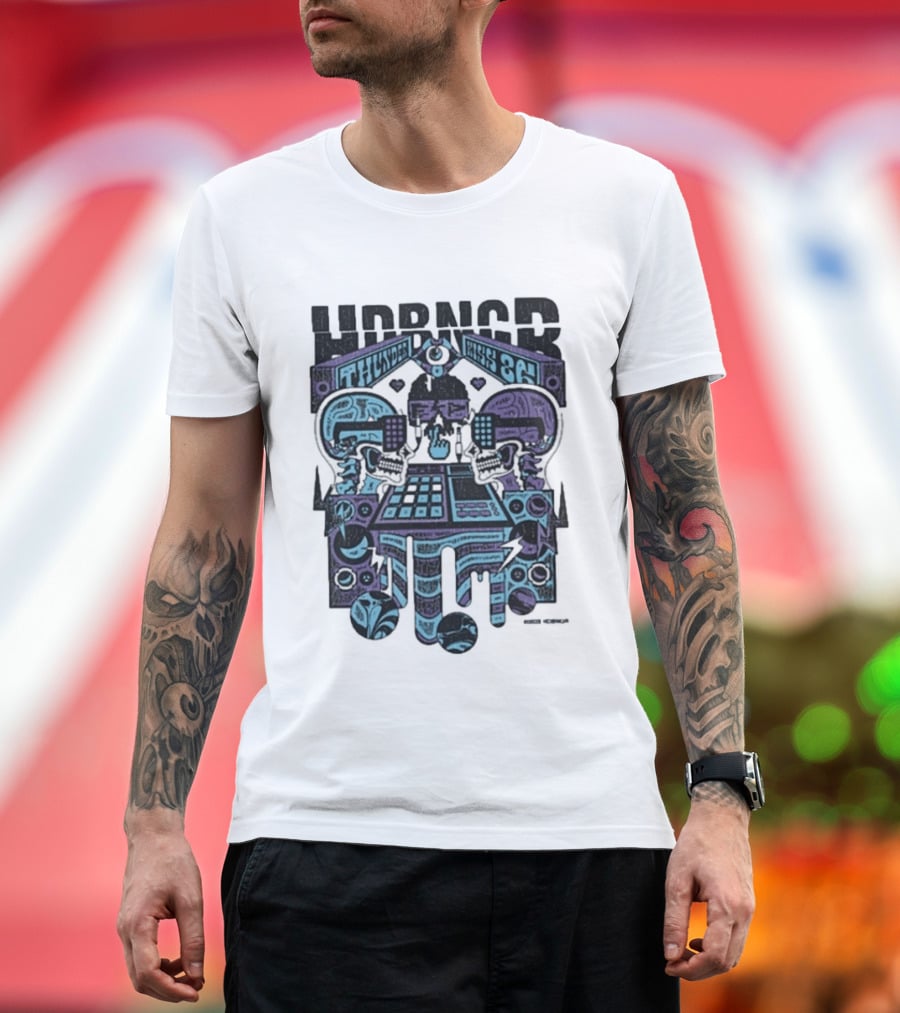 El Phantasmo HDBNGR Thunder Kiss 86 Skulls Music Machine T-Shirt