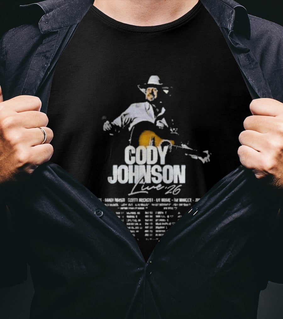 Cody Johnson 2026 Tour CMA Vocalist Dates February To September T-Shirt