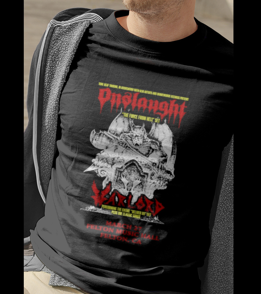 Onslaught March 27 2026 Felton Music Hall Felton CA Warhead The Force From Hell Tour T-Shirt