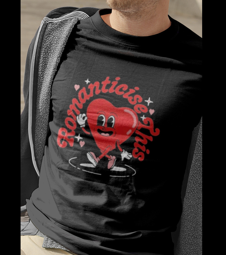 Romanticise This Valentine's Heart Cute Cartoon T-Shirt
