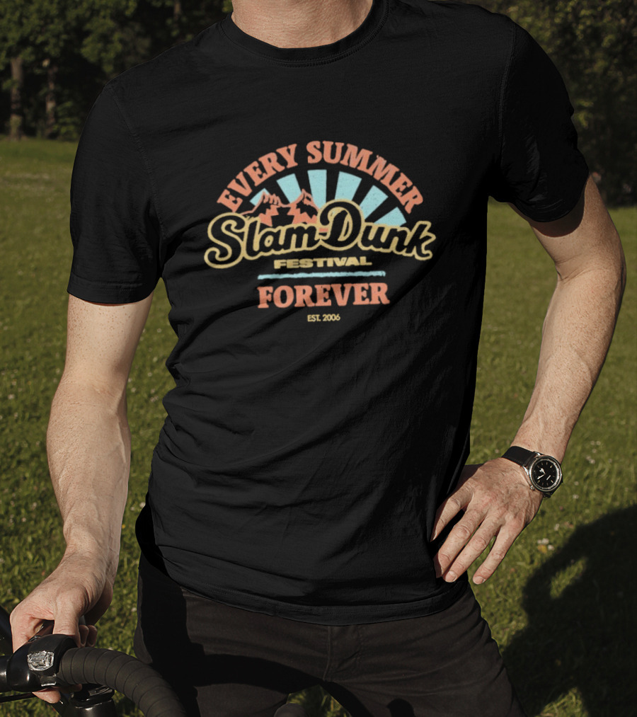 Slam Dunk Festival Every Summer Forever Est 2006 Retro Style Sunburst T-Shirt