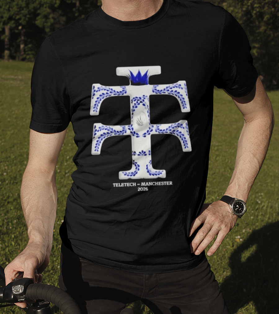 Teletech Manchester 2026 Clase Tezul White Blue Floral T-Shirt