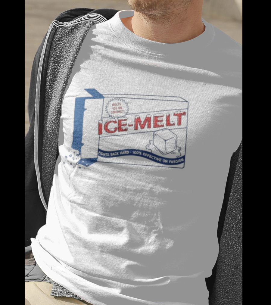 Salt Box Ice Melt Fight Back Hard 100% Effective On Fascism T-Shirt