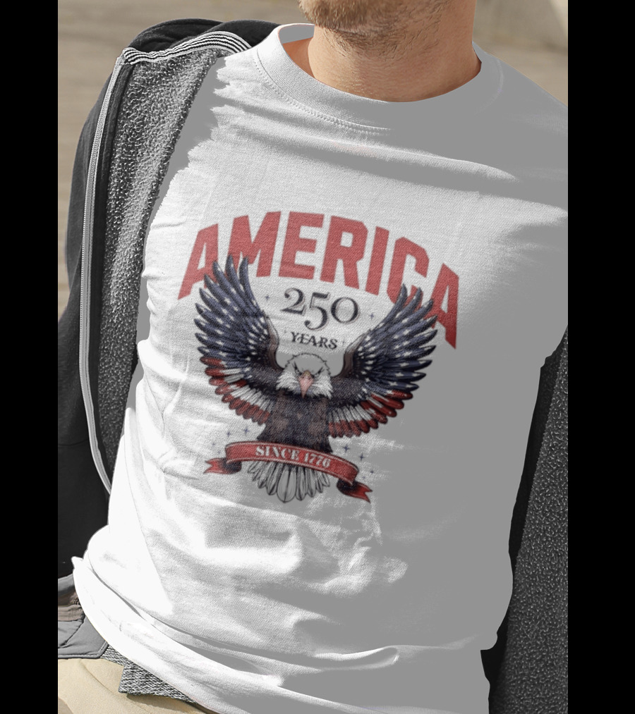 AMERICA 250 Years Since 1776 Eagle T-Shirt