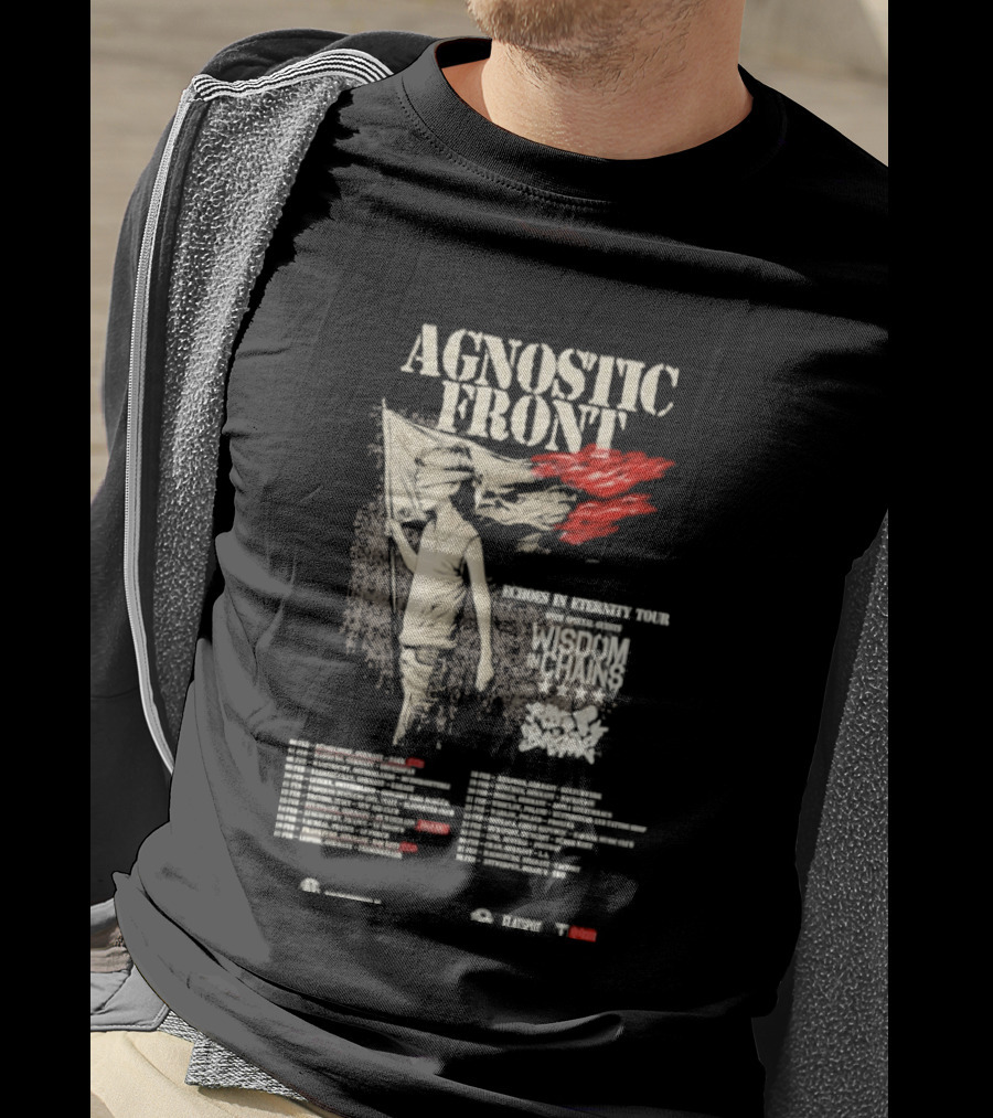 Agnostic Front European Echoes In Eternity Tour 2026 Punk Tour Dates T-Shirt