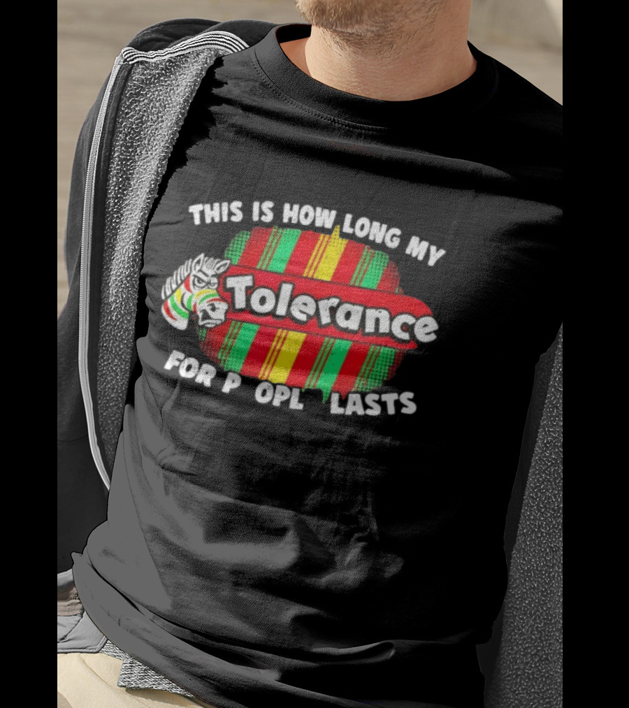 Angry Zebra Tolerance For People Lasts T-Shirt