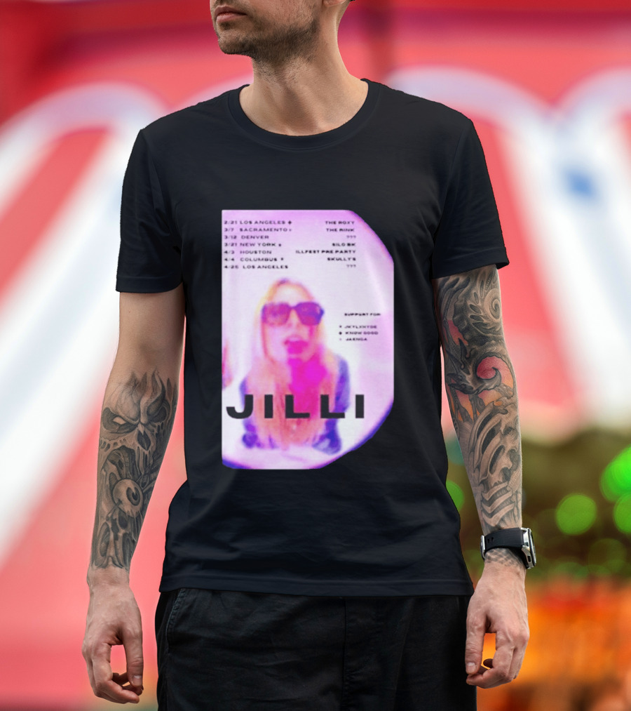 Jilli Winter Tour 2026 Dates Los Angeles Sacramento Denver New York Houston Columbus The Roxy The Mint Slo Brew Skully's Illfest T-Shirt