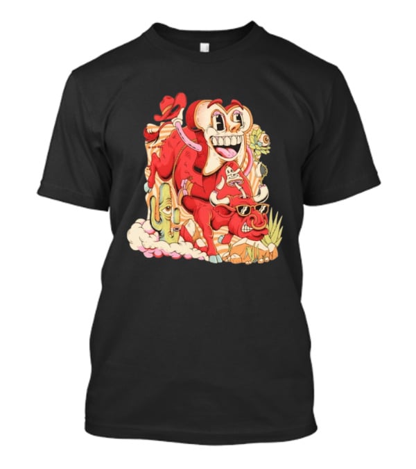 Daily Bread Texas Toast Surreal Cow Cactus Adventure T-Shirt