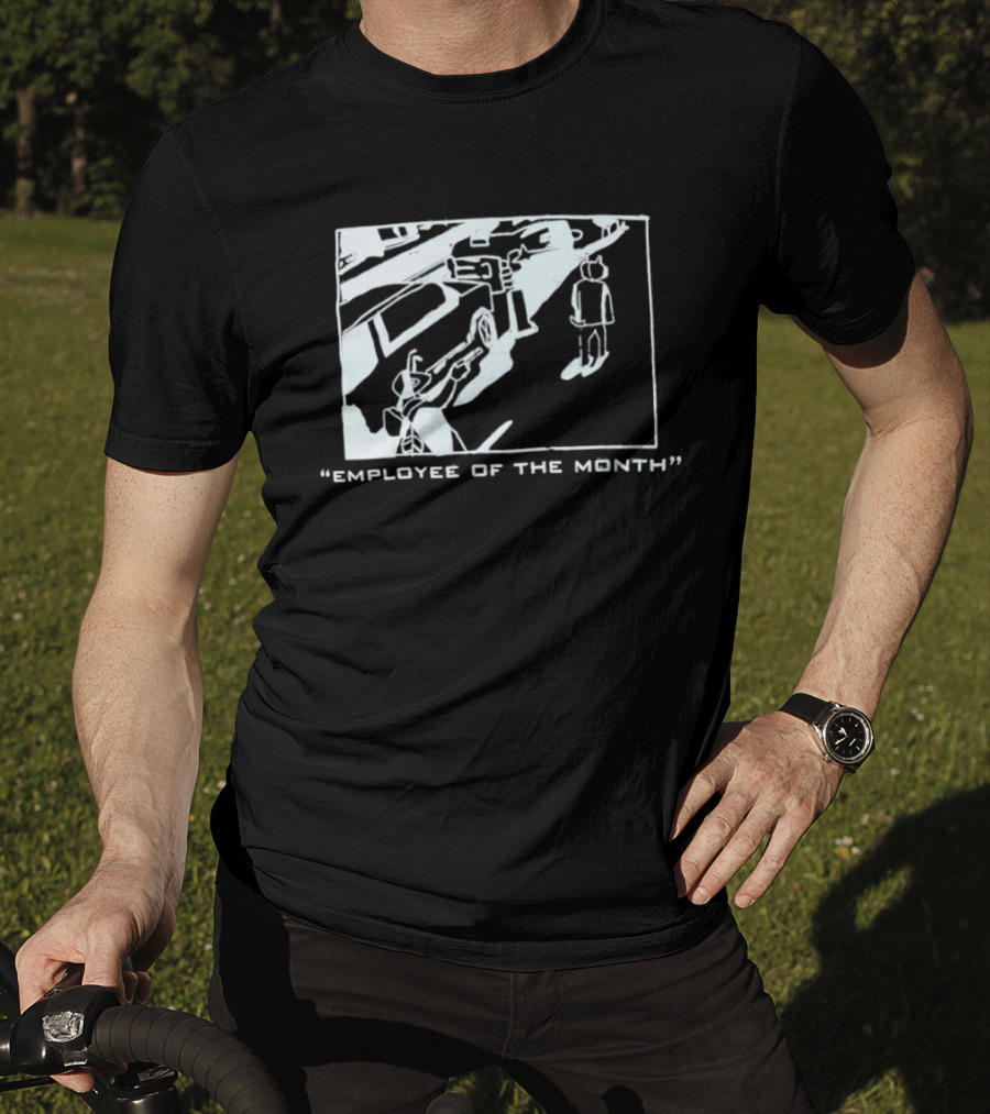 Employee Of The Month Comic Style Action Scene T-Shirt