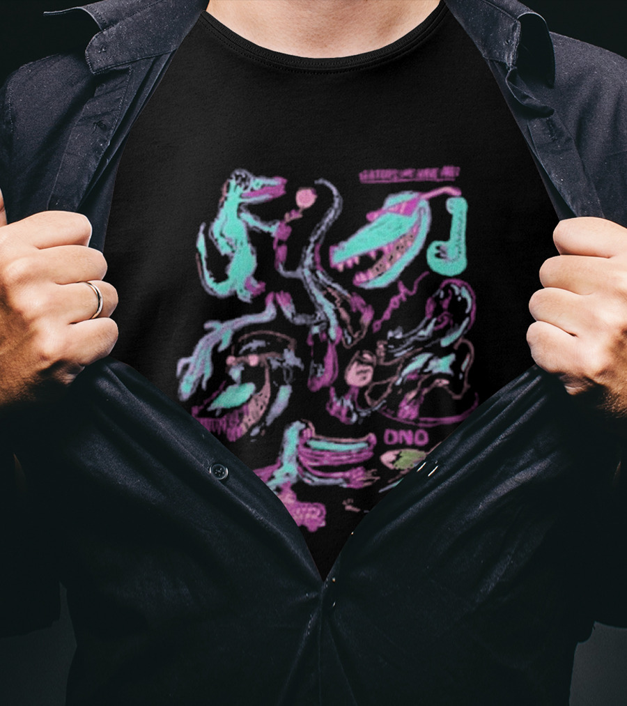 Gators We Have Met Colorful Artistic Compilation T-Shirt