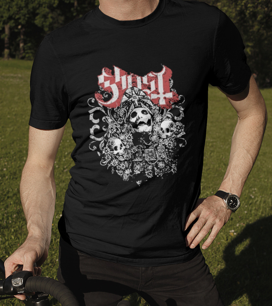 Ghost Papa Emeritus Skull Faces T-Shirt