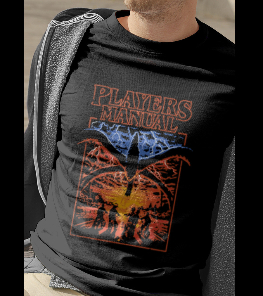 Players Manual Stranger Things Demogorgon Lightning T-Shirt