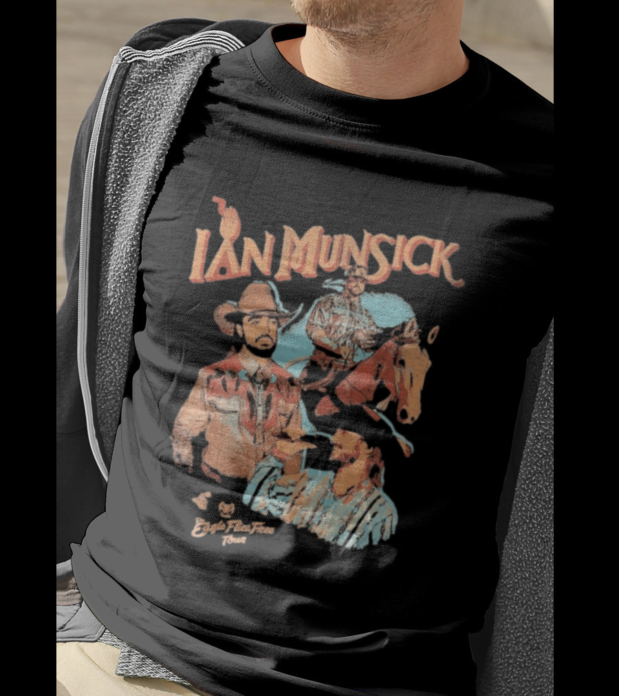 Ian Munsick Eagle Flies Free Tour 2026 Cowboy Photo Collage T-Shirt