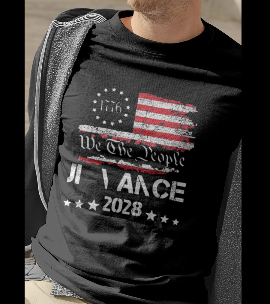 JD Vance 2028 We The People 1776 US Flag Election 48 Stars T-Shirt