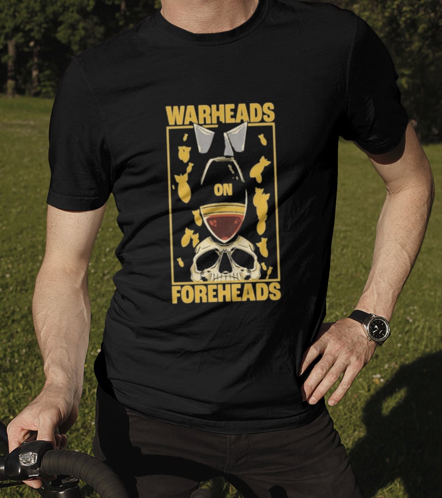 Warheads On Foreheads Skull With Bombs And Paratrooper Wings T-Shirt
