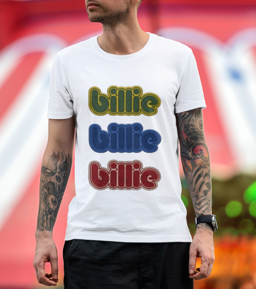 Billie Eilish Billie Triple Text Color Variations T-Shirt