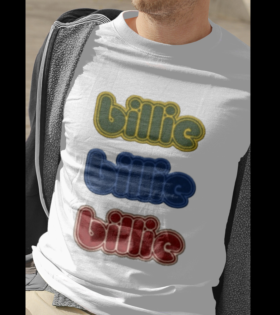Billie Eilish Billie Triple Text Color Variations T-Shirt