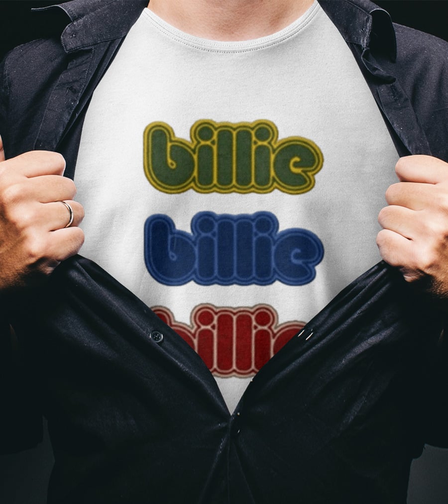 Billie Eilish Billie Triple Text Color Variations T-Shirt