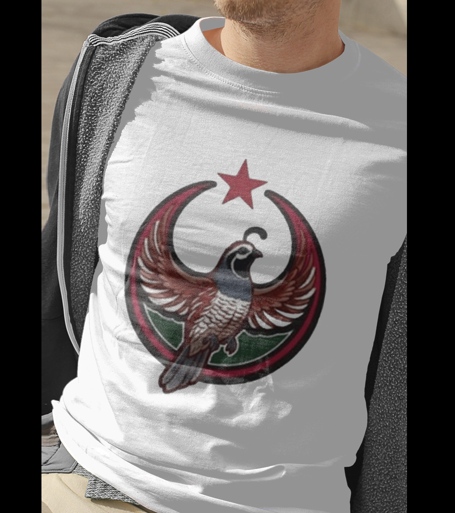 California Quail Rebel Crescent Star T-Shirt