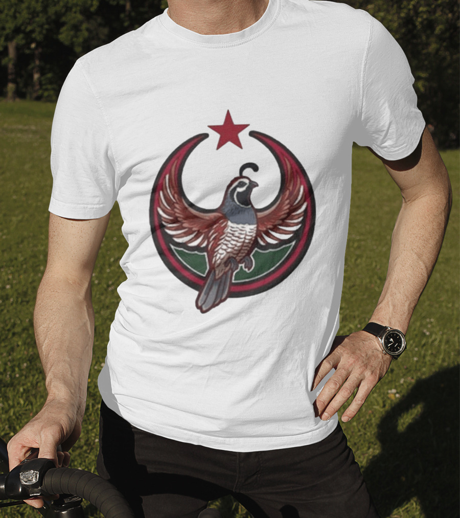 California Quail Rebel Crescent Star T-Shirt