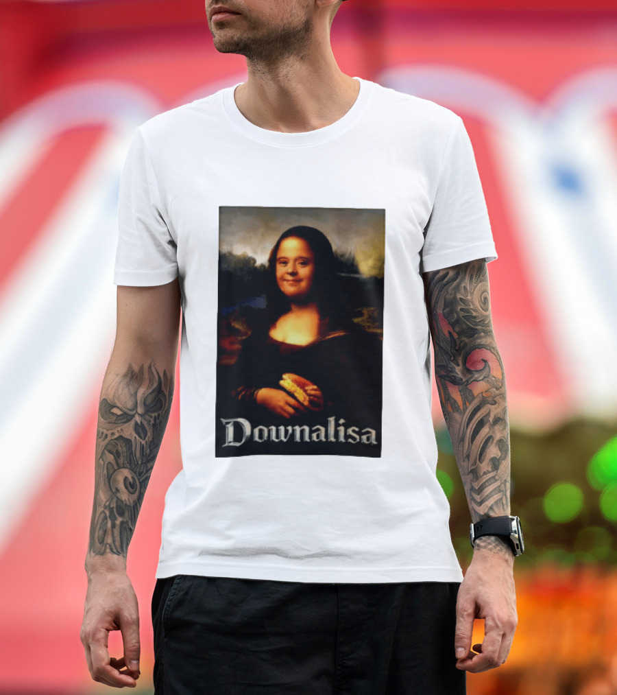 Downalisa Mona Lisa Parody Featuring T-Shirt