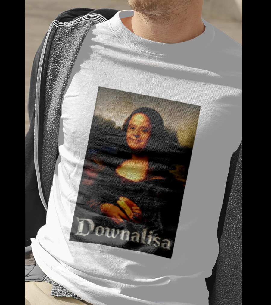 Downalisa Mona Lisa Parody Featuring T-Shirt