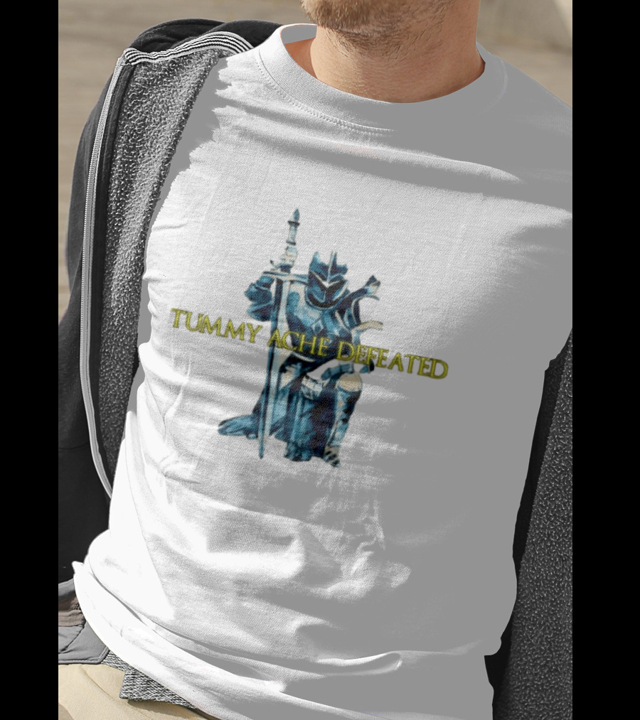 Tummy Ache Defeated Medieval Knight T-Shirt