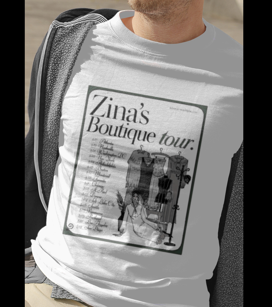 Zina's Boutique Tour Dates 2026 Fashion Collection T-Shirt