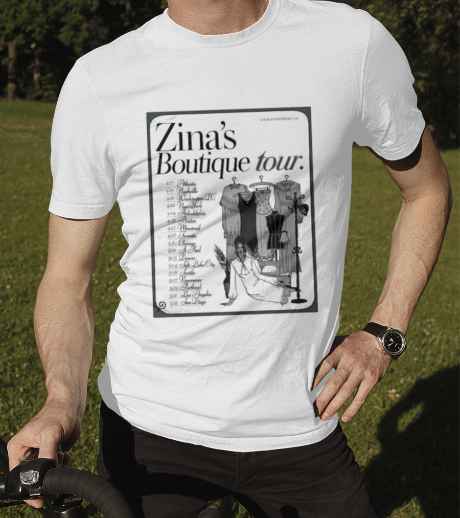 Zina's Boutique Tour Dates 2026 Fashion Collection T-Shirt